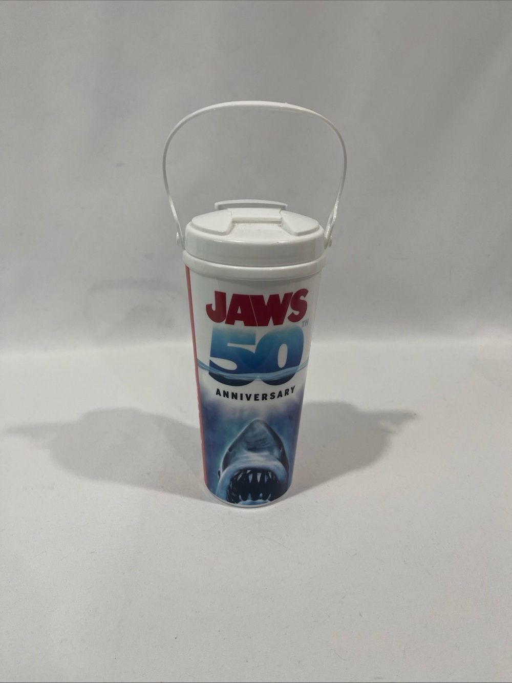 JAWS 50th Anniversary Collectible Tumbler - White with Blue & Red Artwork